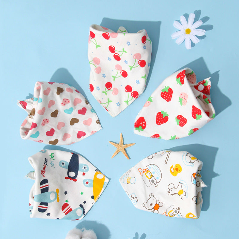 Baby Triangle Bibs - Double-Layer Drool Protection