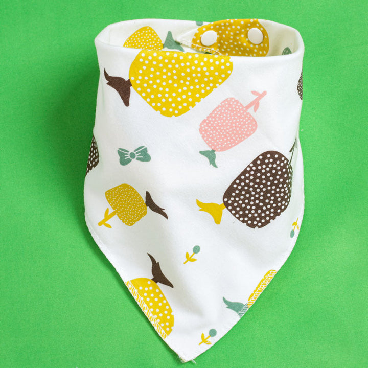 Baby Triangle Drool Bib with Snap Closure, Set