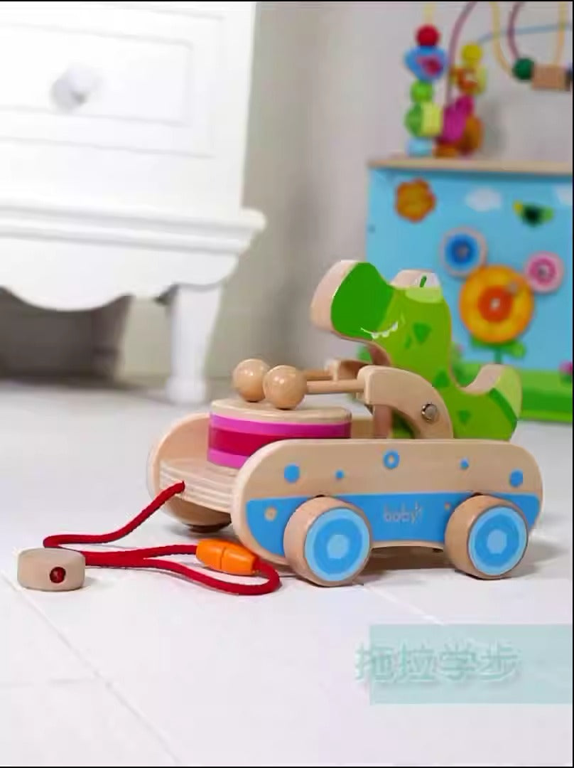 Wooden Pull-Along Toy for Active Early Learning Play