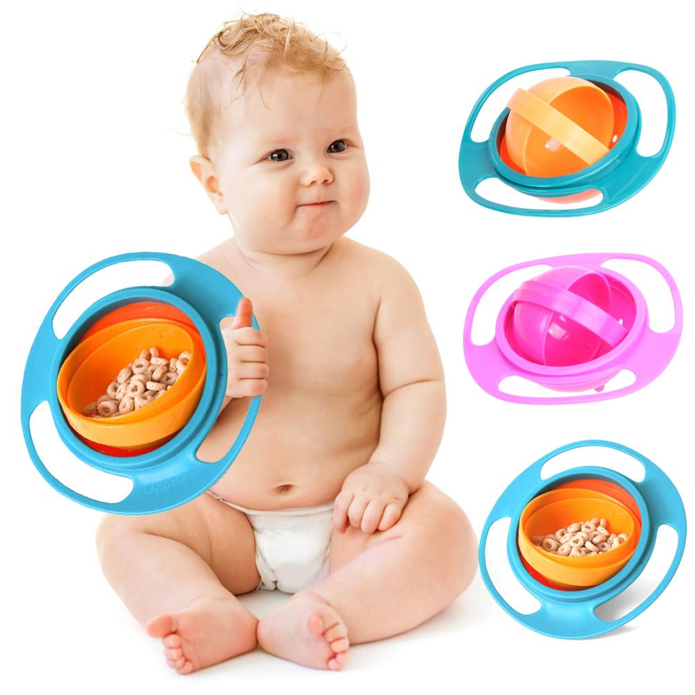 Gyro Baby Bowl for Easier Spill-Resistant Self-Feeding