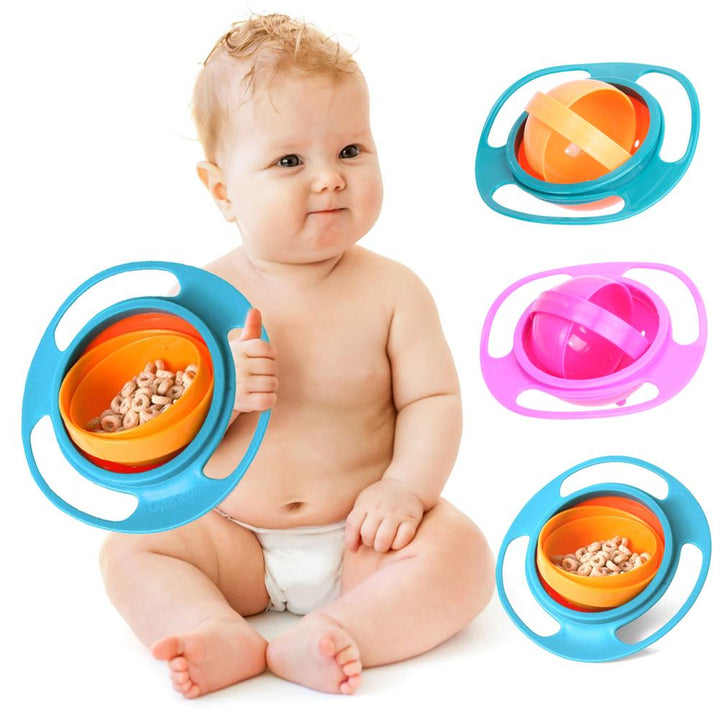 Gyro Baby Bowl for Easier Spill-Resistant Self-Feeding