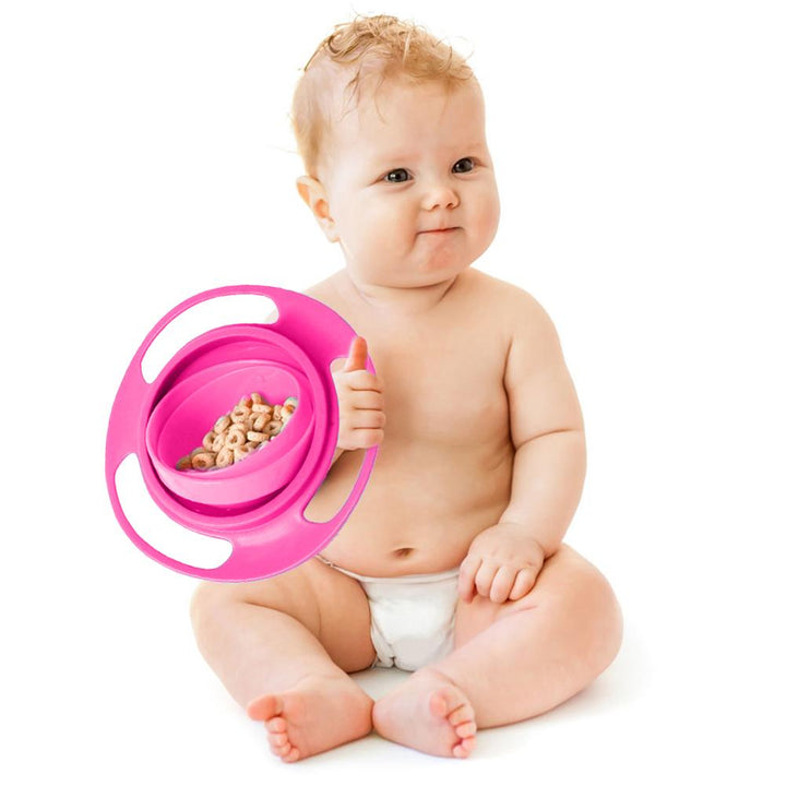 Gyro Baby Bowl for Easier Spill-Resistant Self-Feeding