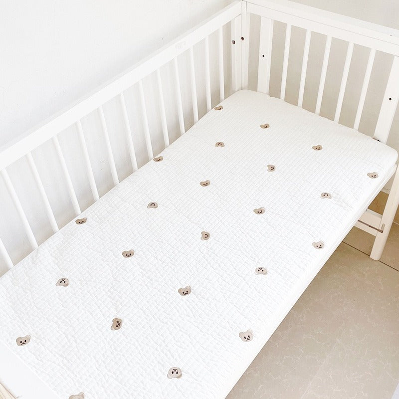 Baby Quilted Fitted Sheet With Celestial Embroidery