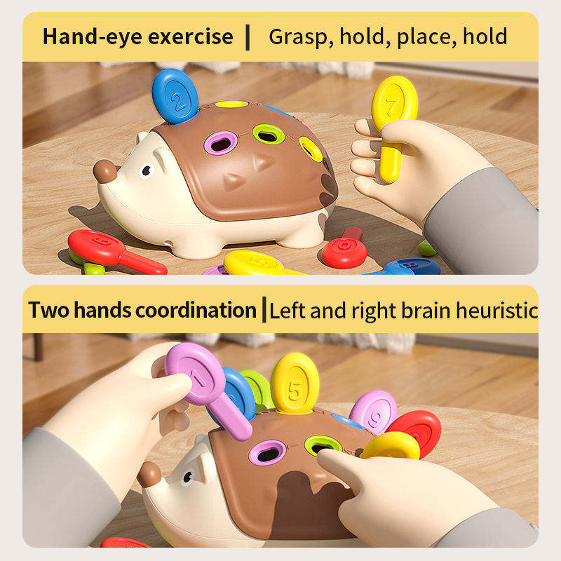 Hedgehog Matching Puzzle Toy for Fine-Motor Skills