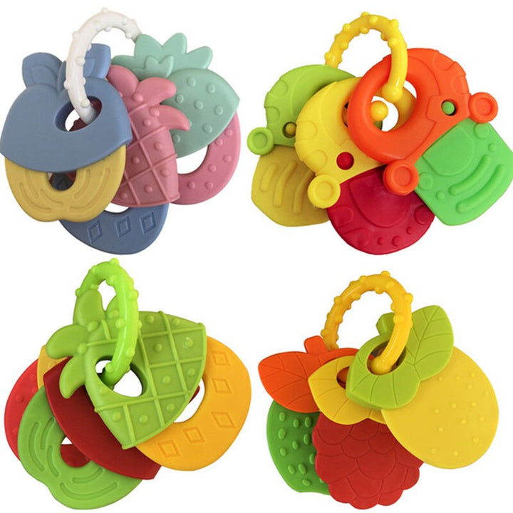 Baby Fruit Teether Toy for Gentle Gum Relief & Grip