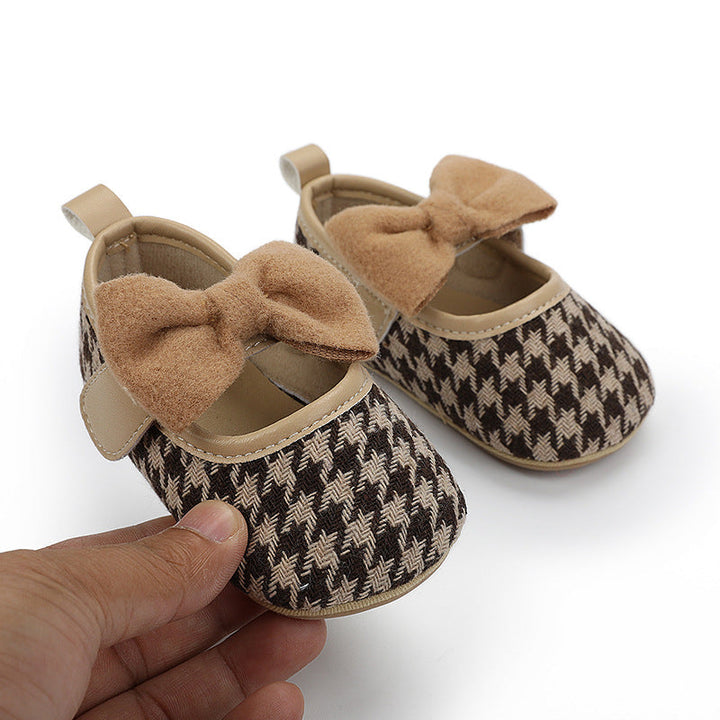 Baby Girl Shoes With Grippy Rubber Sole For Indoor Wear