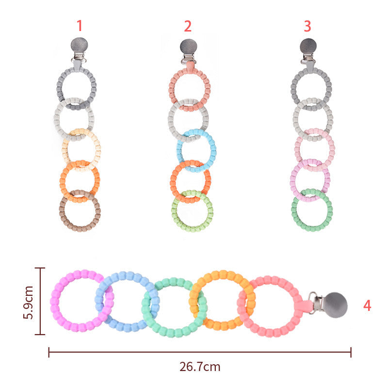 Silicone Baby Teether Ring for Soothing Sore Gums Daily