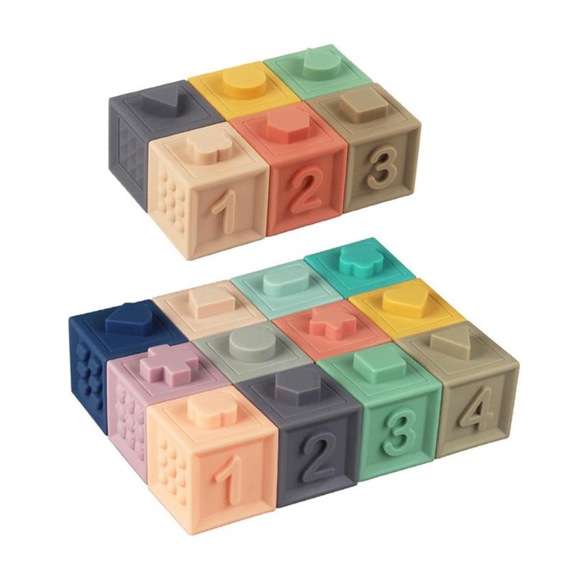 Baby Sensory Blocks for Teething, Stacking and Learning