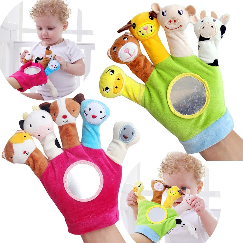 Baby Hand Puppet Toy for Screen-Free Play & Tummy Time