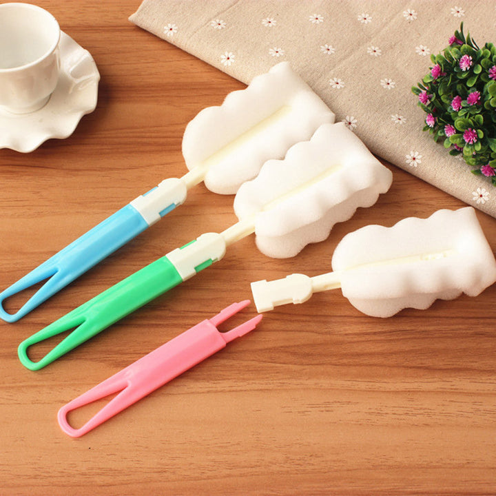 Long Handle Baby Bottle Brush Sponge for Narrow Necks