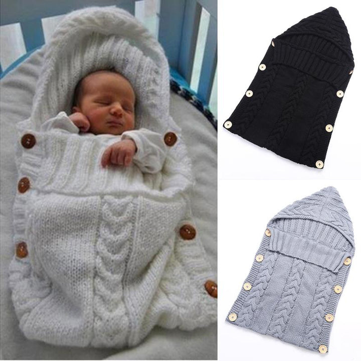 Baby Swaddle Wrap, Warm Hooded Cocoon for Newborns