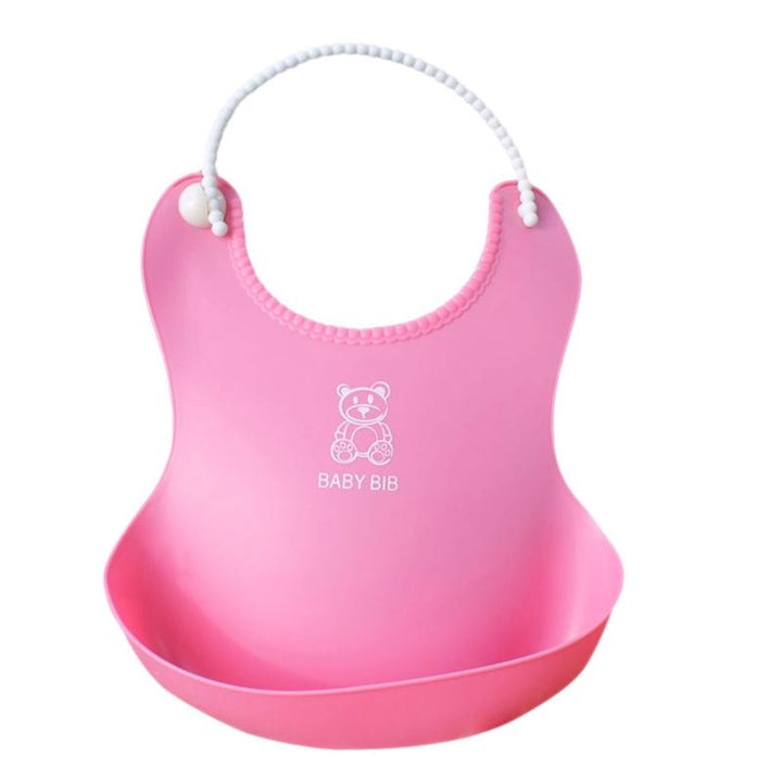 Waterproof Silicone Baby Bib With Deep Catch Pocket