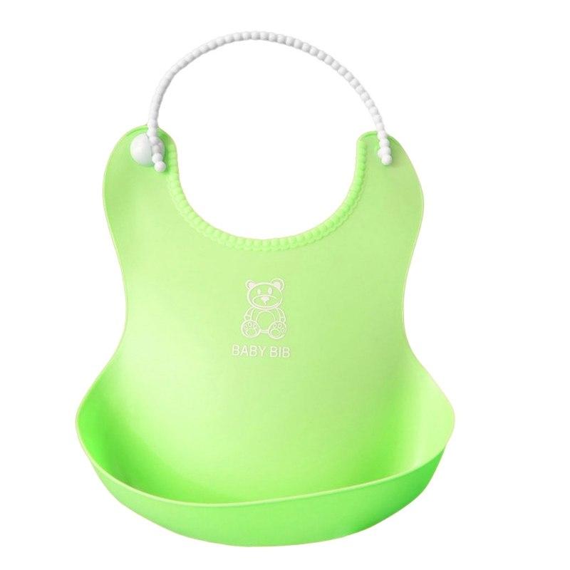 Waterproof Silicone Baby Bib With Deep Catch Pocket