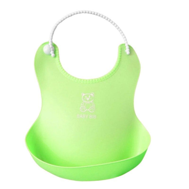Waterproof Silicone Baby Bib With Deep Catch Pocket