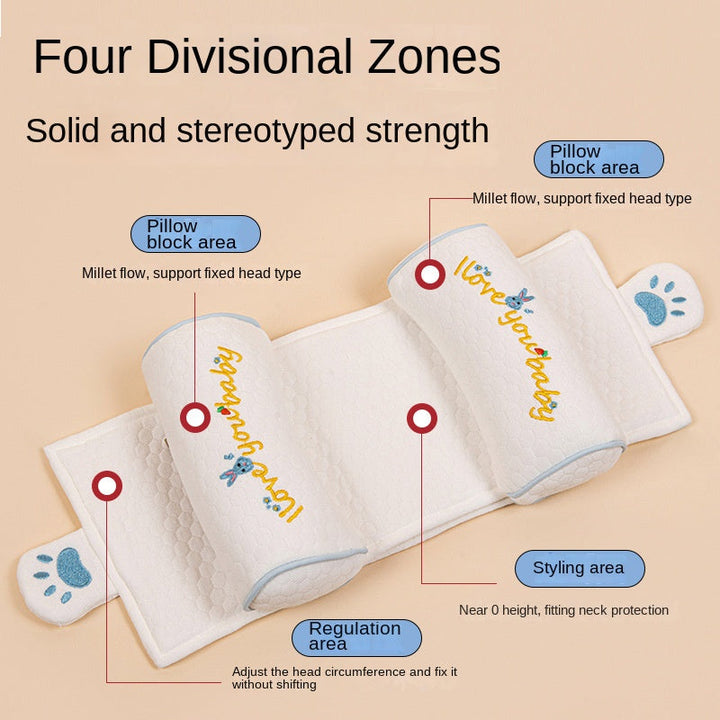 Infant Pillow With Adjustable Four-Zone Head Support