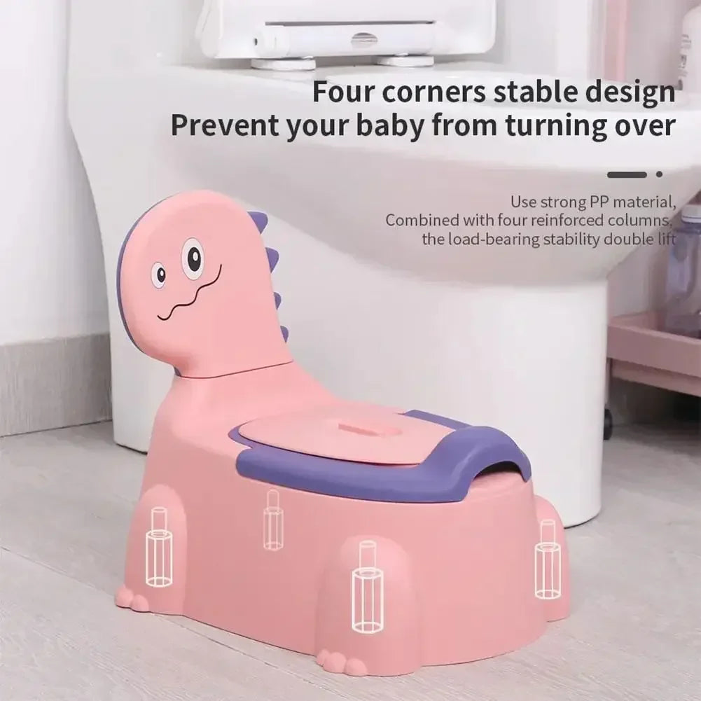 Baby Potty Training Seat Stable Splash-Proof Dinosaur