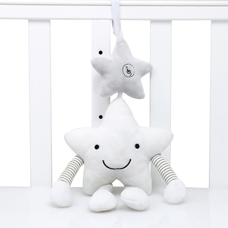 Baby Stroller Toy Musical Plush Star For Sensory Play