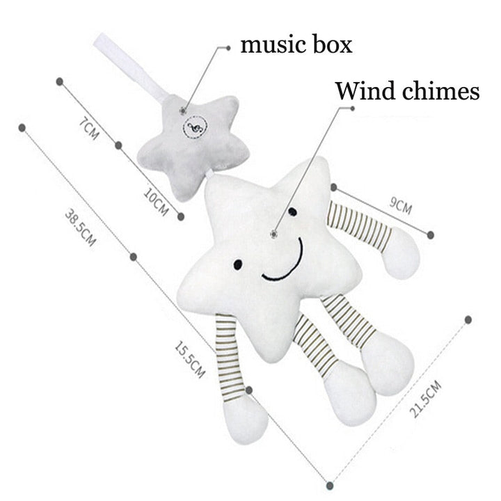 Baby Stroller Toy Musical Plush Star For Sensory Play