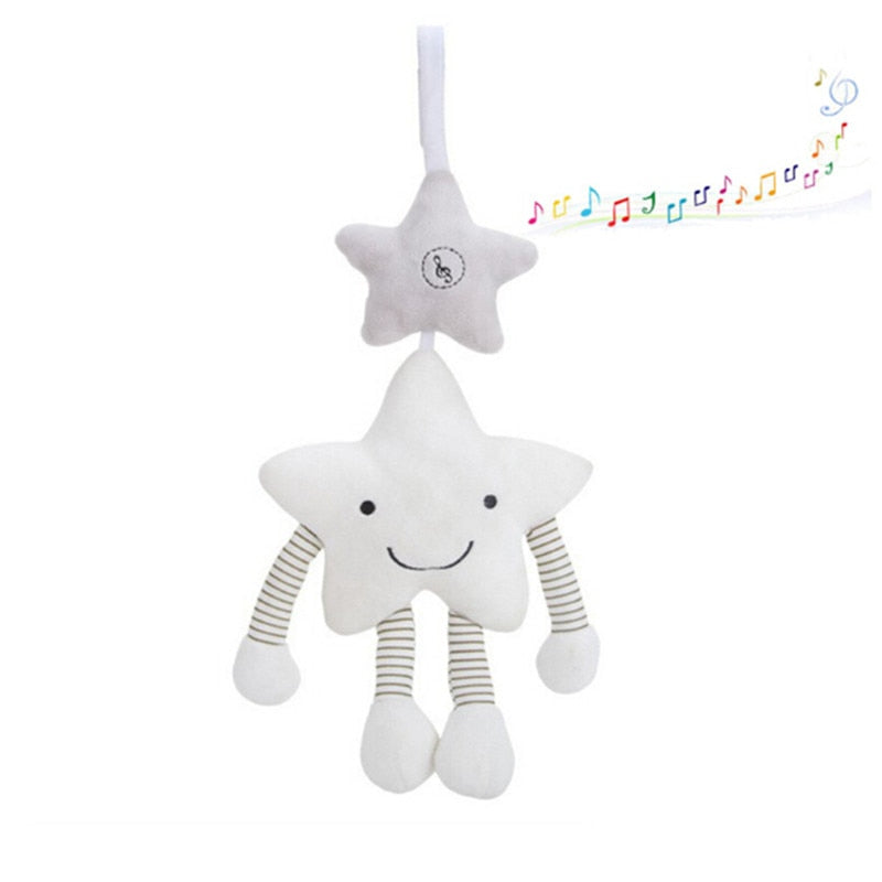 Baby Stroller Toy Musical Plush Star For Sensory Play