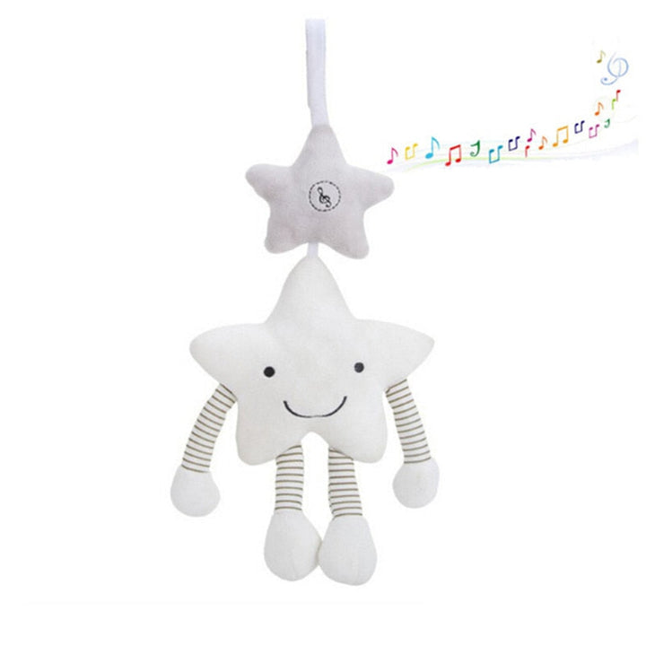 Baby Stroller Toy Musical Plush Star For Sensory Play