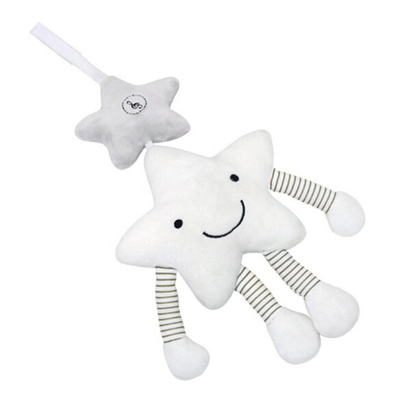 Baby Stroller Toy Musical Plush Star For Sensory Play