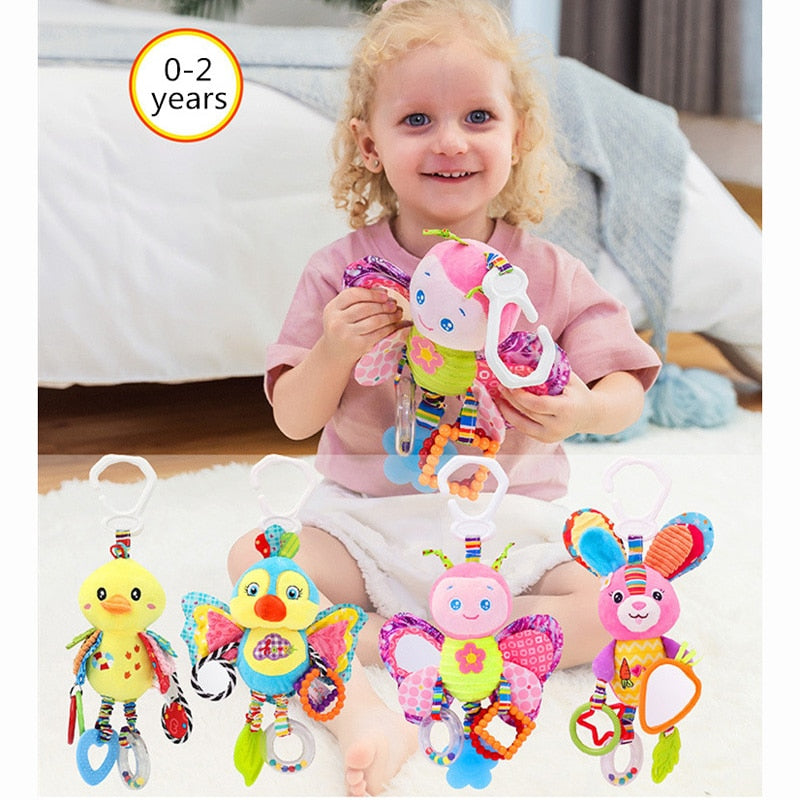 Baby Hanging Rattle Toy for Colorful Sensory Playtime