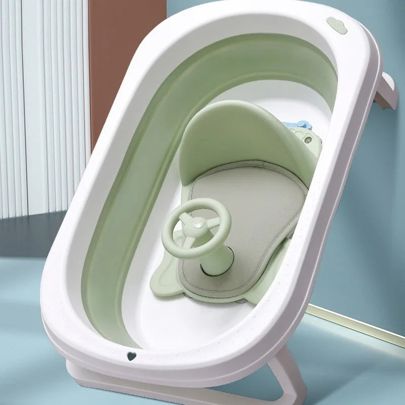 Foldable Baby Bath Basin With Supportive Shower Seat