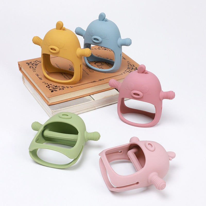 Silicone Baby Teether With Hand Protection for Chewing