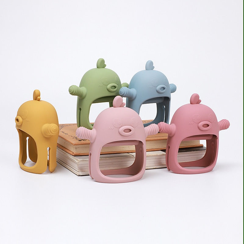 Silicone Baby Teether With Hand Protection for Chewing