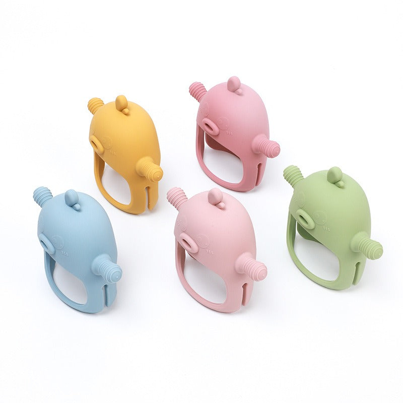 Silicone Baby Teether With Hand Protection for Chewing
