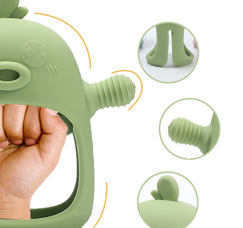 Silicone Baby Teether With Hand Protection for Chewing