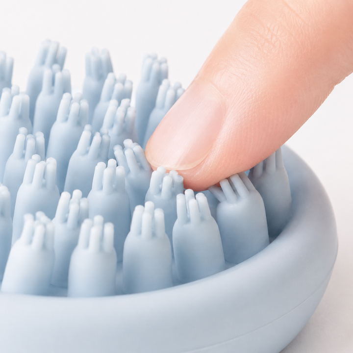 Silicone Baby Scalp Massage Brush — Gentle Shampoo Scrubber