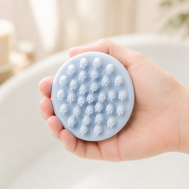 Silicone Baby Scalp Massage Brush — Gentle Shampoo Scrubber