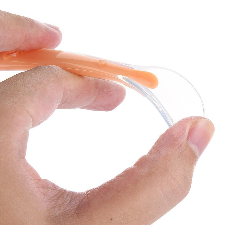 Baby Silicone Feeding Spoon for Gentle First Bites | Peach