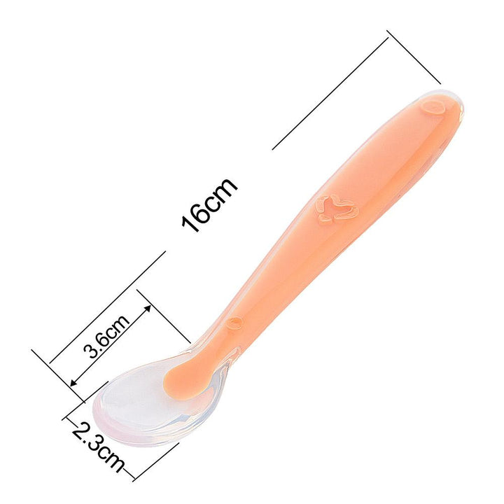 Baby Silicone Feeding Spoon for Gentle First Bites | Peach