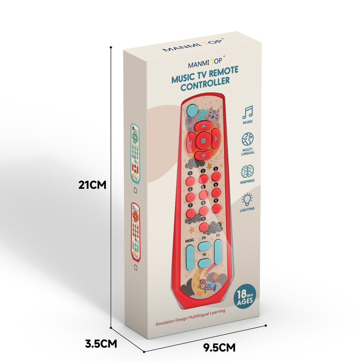 Baby Learning Remote Control Toy for Screen-Free Play