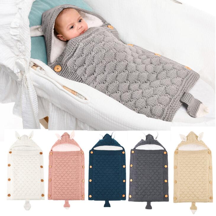Baby Knitted Sleep Sack for Cozy, Covered Naps & Strolls