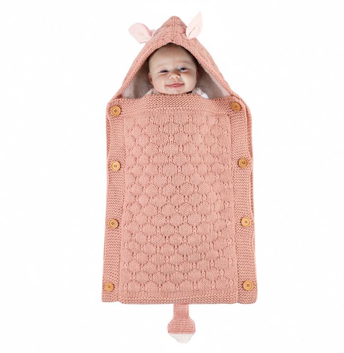 Baby Knitted Sleep Sack for Cozy, Covered Naps & Strolls
