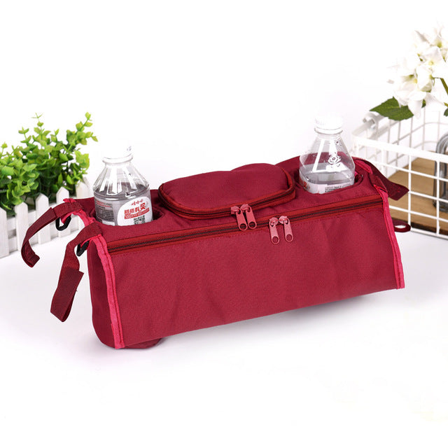 Stroller Organizer with Bottle & Cup Holder Storage
