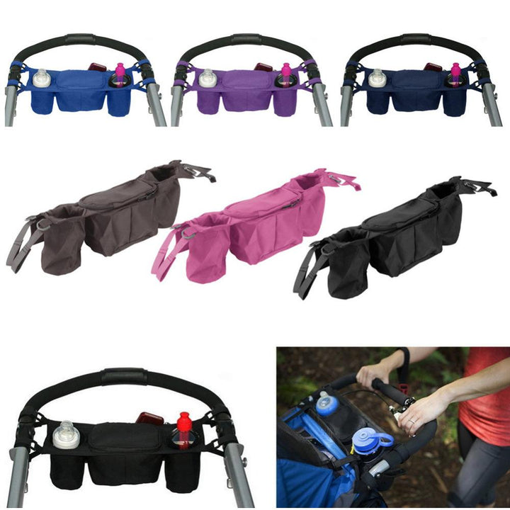 Stroller Organizer with Bottle & Cup Holder Storage