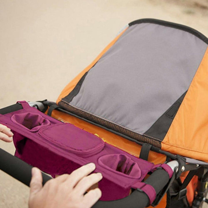 Stroller Organizer with Bottle & Cup Holder Storage