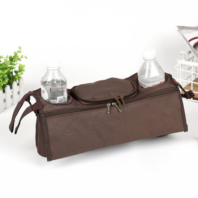 Stroller Organizer with Bottle & Cup Holder Storage