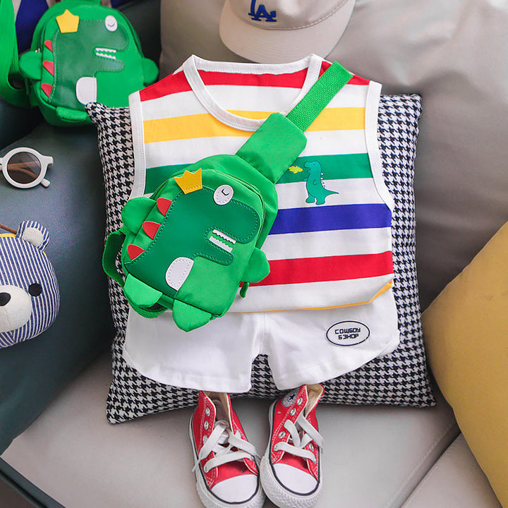 Baby Dinosaur Romper Set – Colorful Summer Outfit