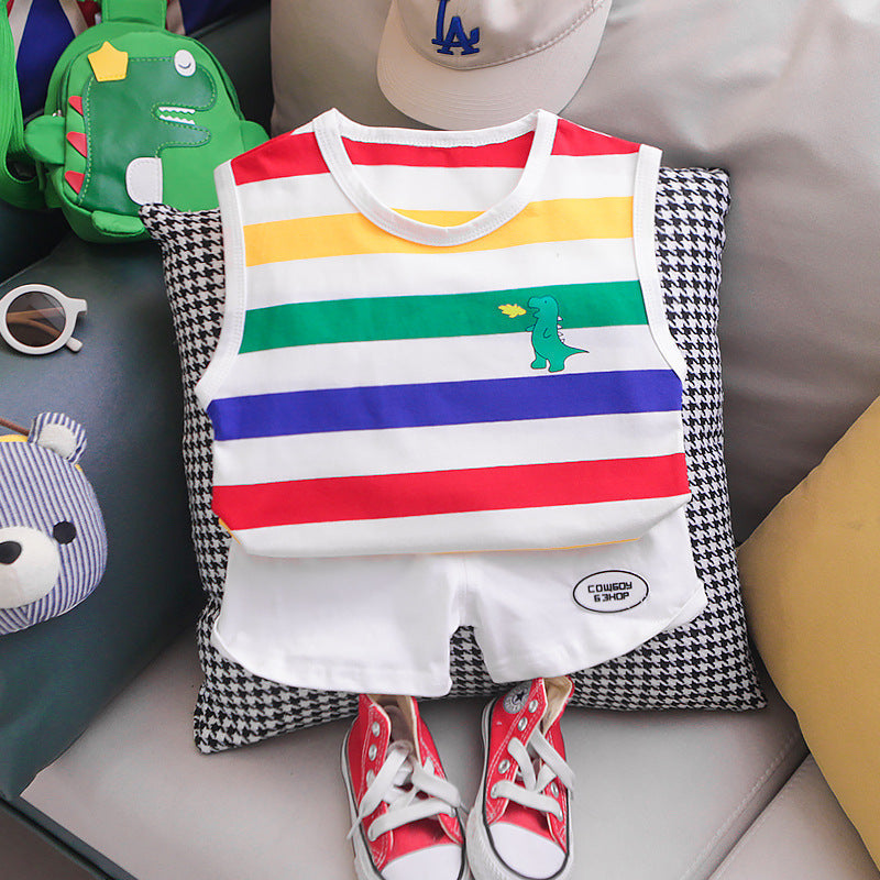 Baby Dinosaur Romper Set – Colorful Summer Outfit