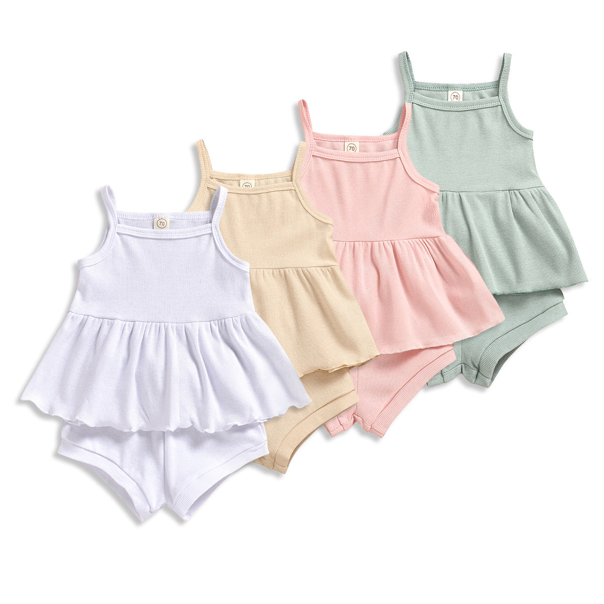 Baby Girl Summer Outfit Set – Easy 2-Piece Dressing
