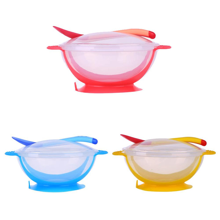 Baby Bowl Set With Lid & Spoon For Easier, Less-Mess Meals