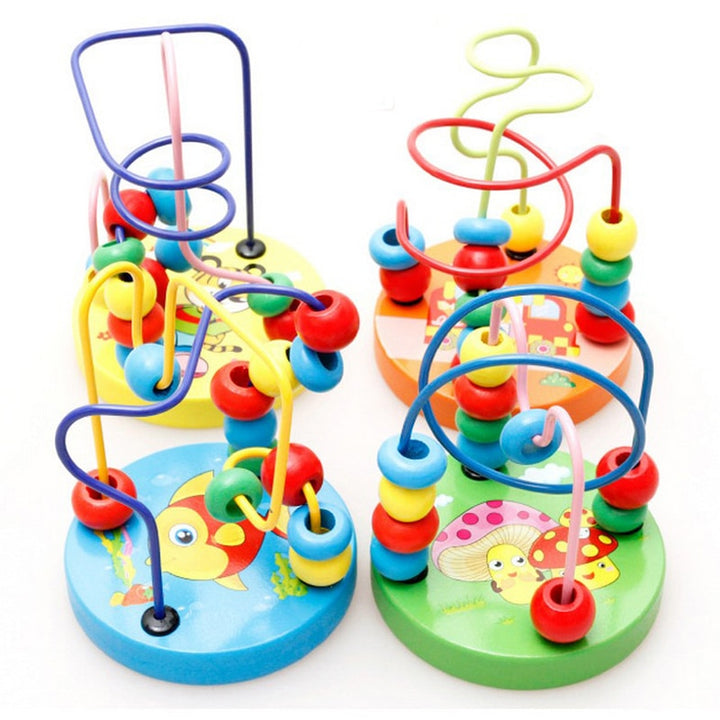 Montessori Wooden Baby Bead Maze for Fine Motor Play