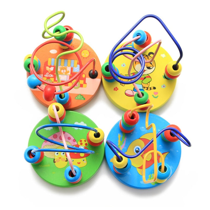 Montessori Wooden Baby Bead Maze for Fine Motor Play