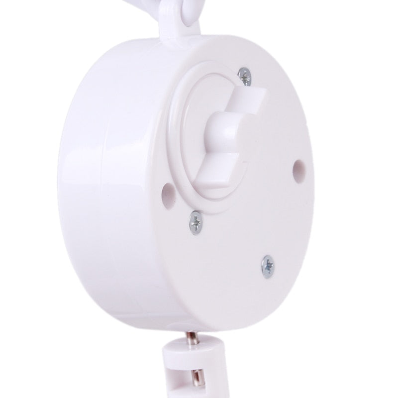 Baby Crib Mobile Holder With Wind-Up Music Box Arm