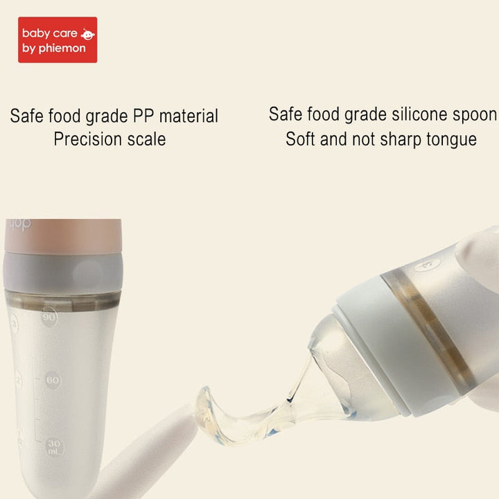 Baby Silicone Feeding Spoon Bottle for Controlled Meals